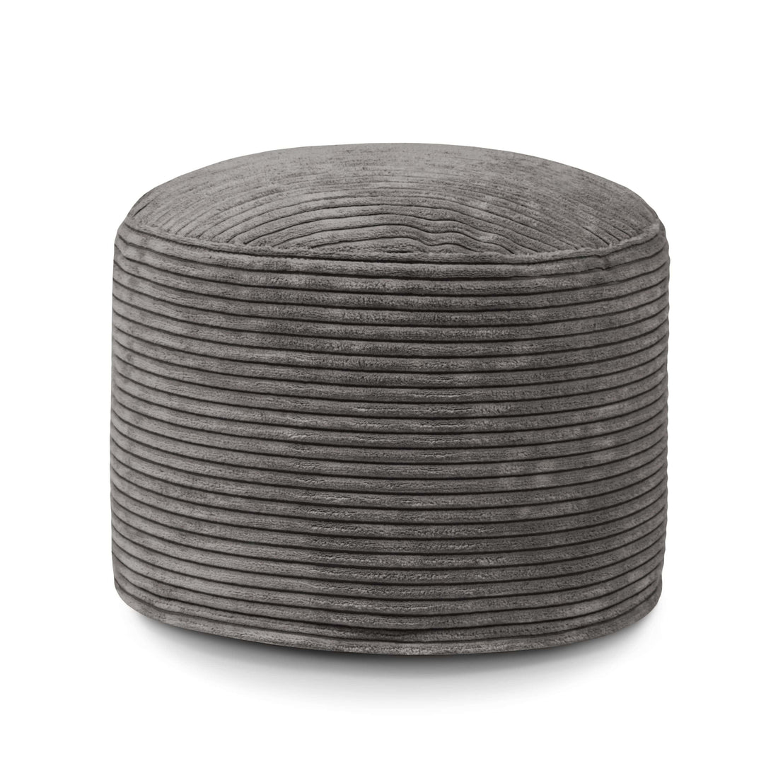 Petit Pouf Rond en Velours Côtelé